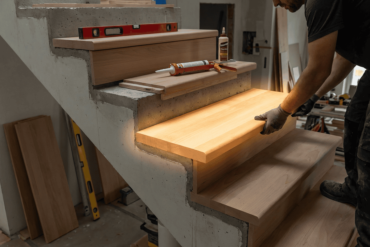 Drevené stupnice na schody