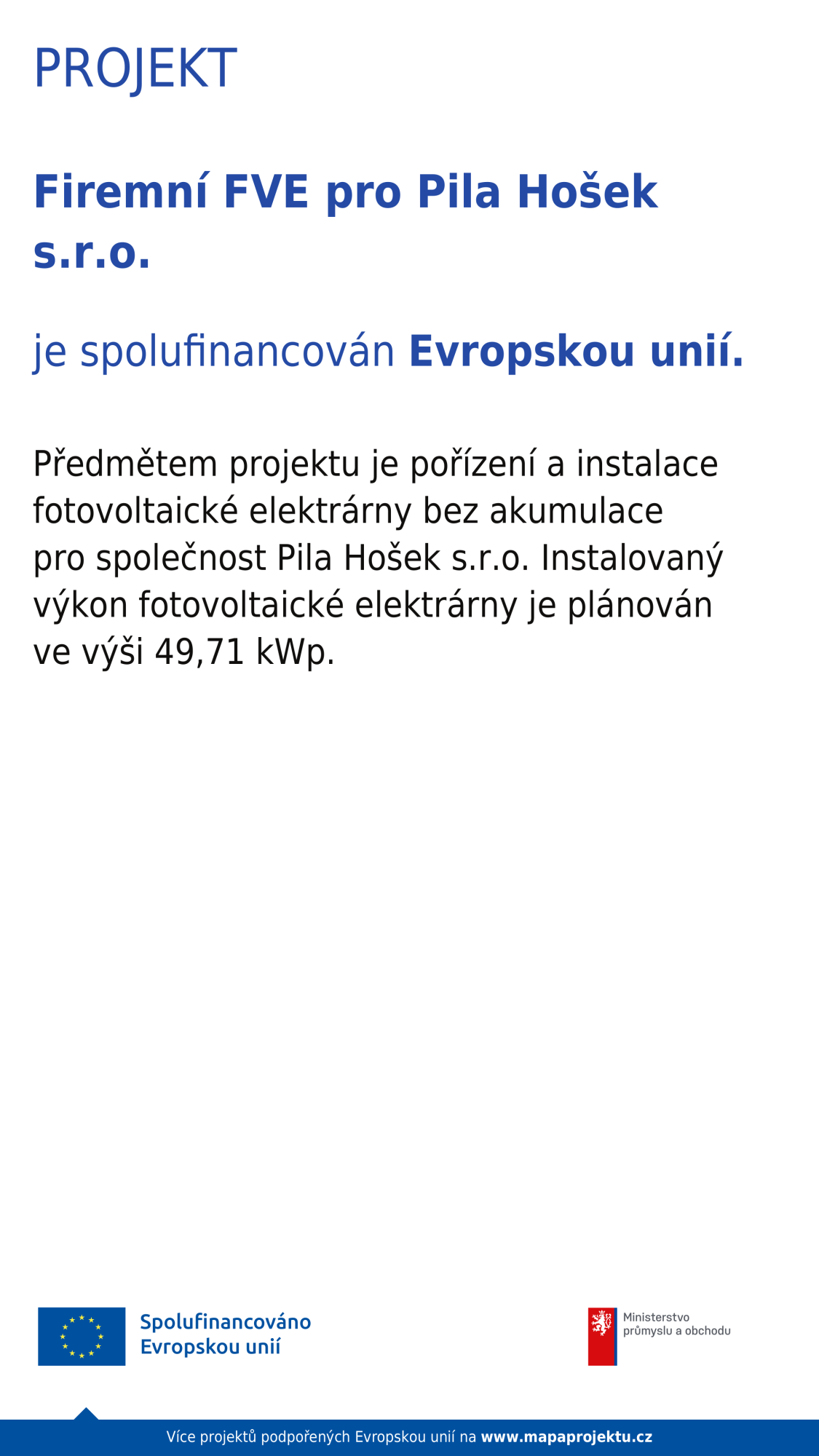 Ekologicky i ekonomicky: nová fotovoltaika v areálu Dřevo Hošek