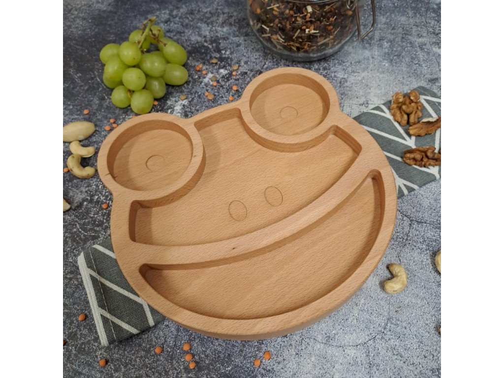 Dřevěný talíř pro děti i dospělé Dřevokaz bukový talíř