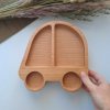 dřevěný talíř auto, osobák pro děti
