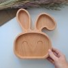 králík dřevěný talíř ekologický ze dřeva