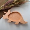 dinosaurus dřevěný talíř ekologický