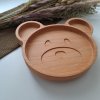 Medvěd dřevěný talíř nontoxic pro deti