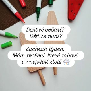 ⛈️🌦🌧 🤯 Znáš to. Děti doma, venku prší, nervy na pochodu....ty nemáš ani chvilku pro sebe. Děti chtějí nějak zabavit........