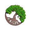 10717 dekorace na zed mechovy strom zivota tmave drevo