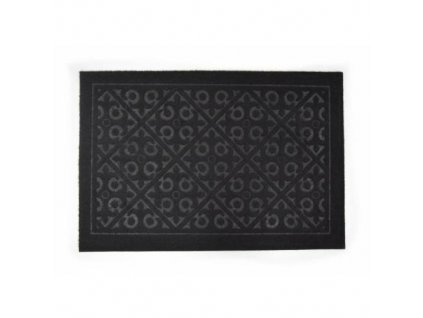 Rohož 40x60 cm guma+textil ORNAMENT čierna