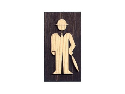 Znak WC PÁN s podkladom drevený