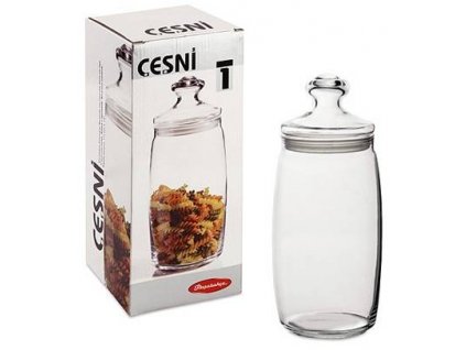 Doza sklenená CESNI 1500 ml s vekom