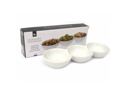 Misa SNACK servirovacia 24 cm trojita porcelan
