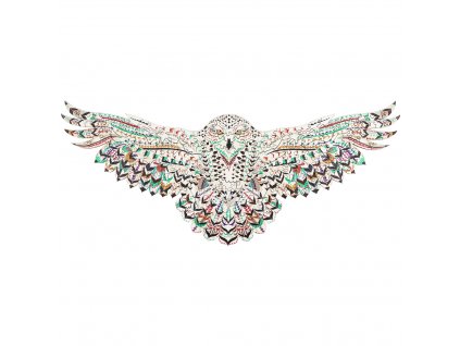 Drevene puzzle Snezna sova 1