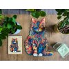 Dřevěné puzzle Mainská kočka 10