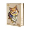 Drevene puzzle Chytry pes corgi 3