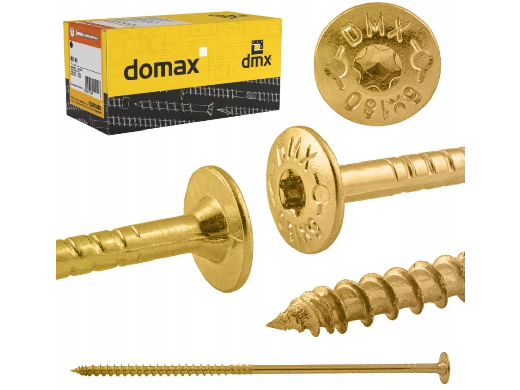 Domax vruty do dreva 8×240 mm s tanierovou hlavou Torx: kedy sa oplatí a kedy nie