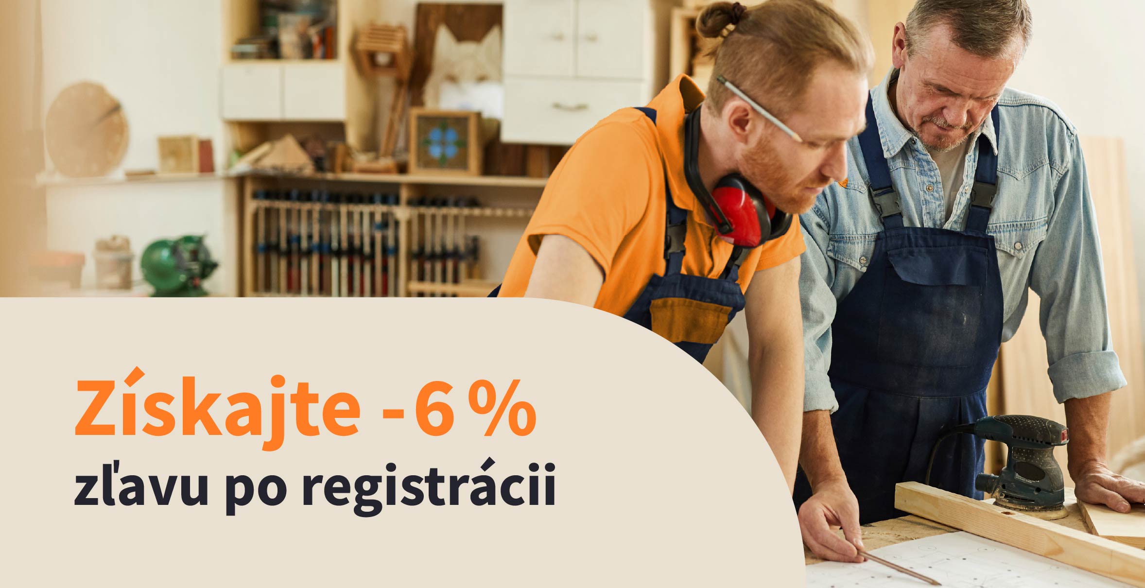 Registrujte sa a získajte zľavu 6%