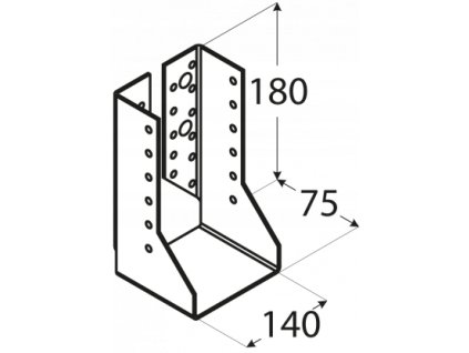 WBZ37 VESIAK TRAMY OHNUTA SPOJKA TESARSKA KONZOLA 140x180x75 KROKVY Kod vyrobcu 4577