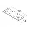 LP6 SPOJKA PLOCHA TESARSKA DLAZBA 210x90x2 5 PLOCHA DLAZBA 1ks DOMAX Producent Domax