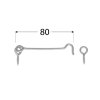 ZHK 80 Háčik s očkom na šrobovanie 80 mm Zn1
