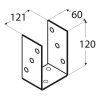 PSO 120 Pätka stĺpiku 121x120x60 mm