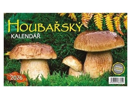 Houbařský kalendář 2026 - stolní kalendář  Houbařský kalendář 2026 - stolní kalendář