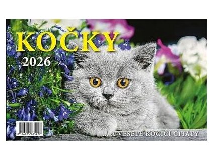 Kočky 2026 - stolní kalendář  Kočky 2026 - stolní kalendář