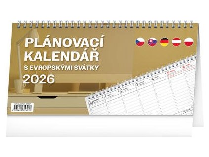 Plánovací kalendář 2026 - stolní kalendář  Plánovací kalendář 2026 - stolní kalendář
