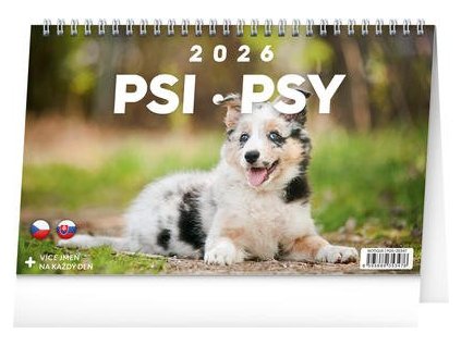 Psi 2026 - stolní kalendář  Psi 2026 - stolní kalendář