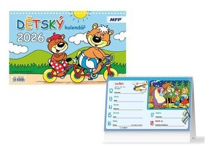Dětský kalendář 2026 - stolní kalendář  Dětský kalendář 2026 - stolní kalendář
