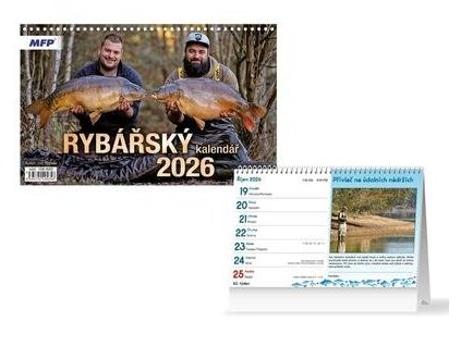 Rybářský kalendář 2026 - stolní kalendář  Rybářský kalendář 2026 - stolní kalendář