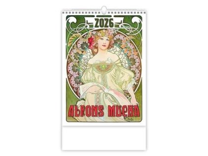 Alfons Mucha 2026 - nástěnný kalendář  Alfons Mucha 2026 - nástěnný kalendář
