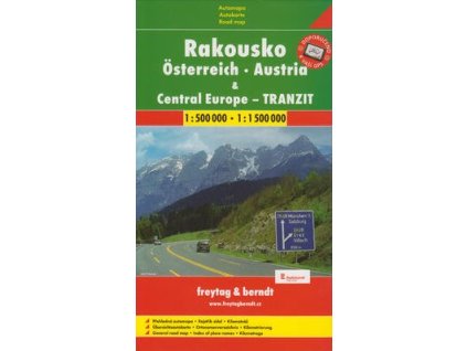 Automapa Rakousko a Střední Evropa tranzit 1:500 00/1:1 500  Automapa Rakousko a Střední Evropa tranzit 1:500 00/1:1 500