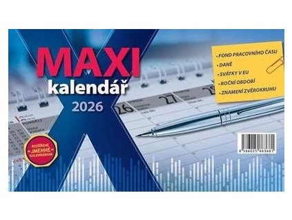 Maxi kalendář 2026 - stolní kalendář  Maxi kalendář 2026 - stolní kalendář