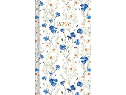 Kapesní diář 2026 A6 Chrpa  Kapesní diář 2026 A6 Chrpa