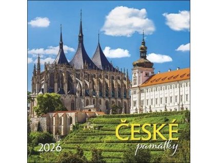 České památky 2026 - nástěnný kalendář  České památky 2026 - nástěnný kalendář