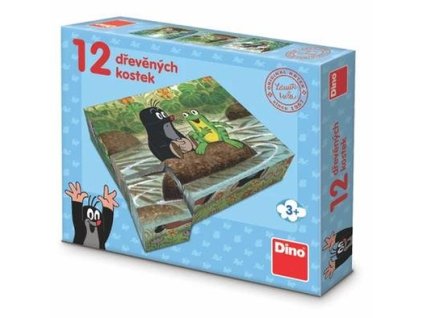 Dřevěné kostky Krtek a zvířátka  Dřevěné kostky Krtek a zvířátka