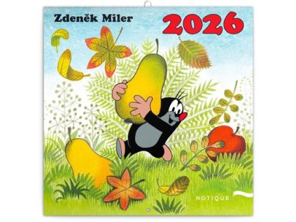Poznámkový kalendář Krteček 2026 - nástěnný kalendář  Poznámkový kalendář Krteček 2026 - nástěnný kalendář