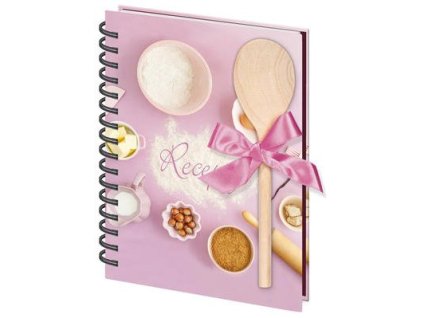 Kniha na recepty s vařečkou A5 spirála Baking  Kniha na recepty s vařečkou A5 spirála Baking