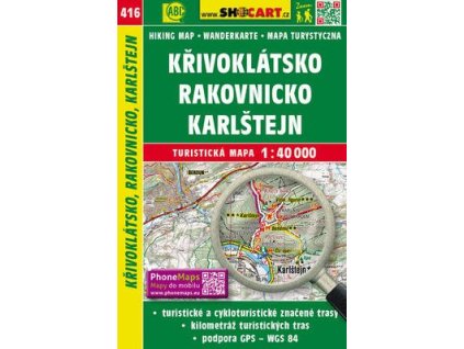 Křivoklátsko, Rakovnicko, Karlštejn 1:40 000  Křivoklátsko, Rakovnicko, Karlštejn 1:40 000