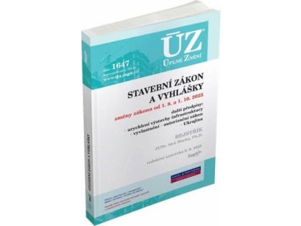 ÚZ 1647 Stavební zákon  ÚZ 1647 Stavební zákon
