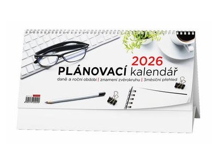 Plánovací daňový kalendář 2026 - stolní kalendář  Plánovací daňový kalendář 2026 - stolní kalendář