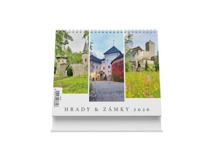 Hrady a zámky 2026 - stolní kalendář  Hrady a zámky 2026 - stolní kalendář