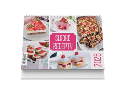 Sladké recepty 2026 - stolní kalendář  Sladké recepty 2026 - stolní kalendář