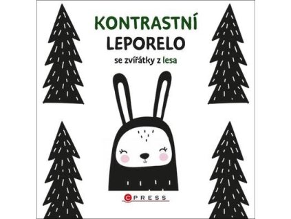 Kontrastní leporelo se zvířátky z lesa  Kontrastní leporelo se zvířátky z lesa