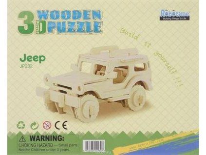 Dřevěné 3D puzzle Jeep  Dřevěné 3D puzzle Jeep