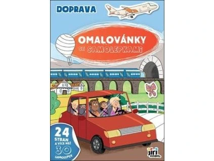 Omalovánky A4 se samolepkami Doprava  Omalovánky A4 se samolepkami Doprava