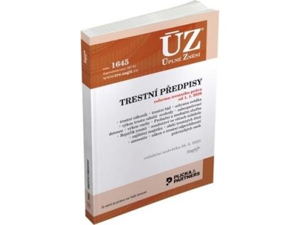 ÚZ 1645 Trestní předpisy  ÚZ 1645 Trestní předpisy