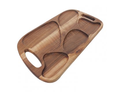 Dřevěná deska 5 přepážek ořech