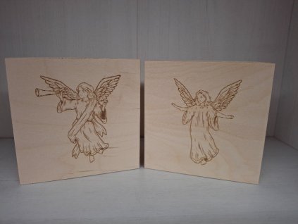 Dřevěná krabička velká - Andělíček-15cmx7cm  Dřevěná krabička velká - Andělíček - 15x7 cm