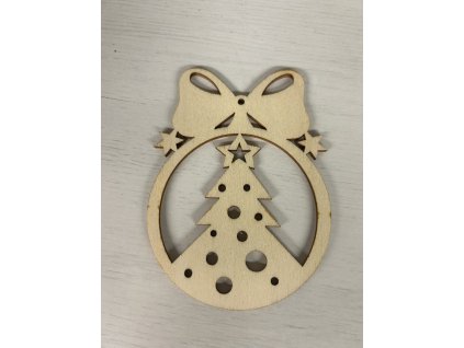 Dřevěná dekorace Vánoční strom