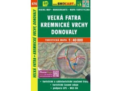 Veľká Fatra, Kremnické vrchy, Donovaly 1:40 000  Veľká Fatra, Kremnické vrchy, Donovaly 1:40 000