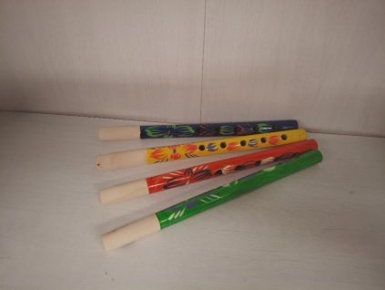 Dřevěná barevná flétnička  Dřevěná barevná flétnička